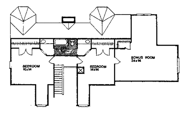 Architectural House Design - Country Floor Plan - Upper Floor Plan #30-293