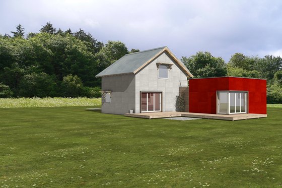 Exterior - Front Elevation 3 for Modern House Plan #497-56 - 3 bed, 3 bath