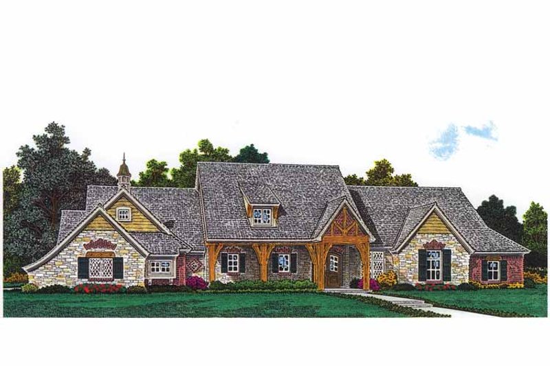 Architectural House Design - Craftsman Exterior - Front Elevation Plan #310-1253