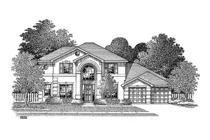Dream House Plan - Mediterranean Exterior - Front Elevation Plan #999-105