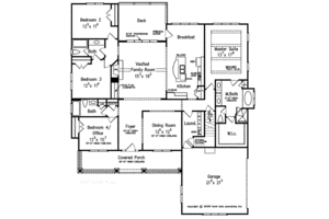 Floor Plan - Main Floor for Bungalow House Plan #927-418 - 4 bed, 3 bath