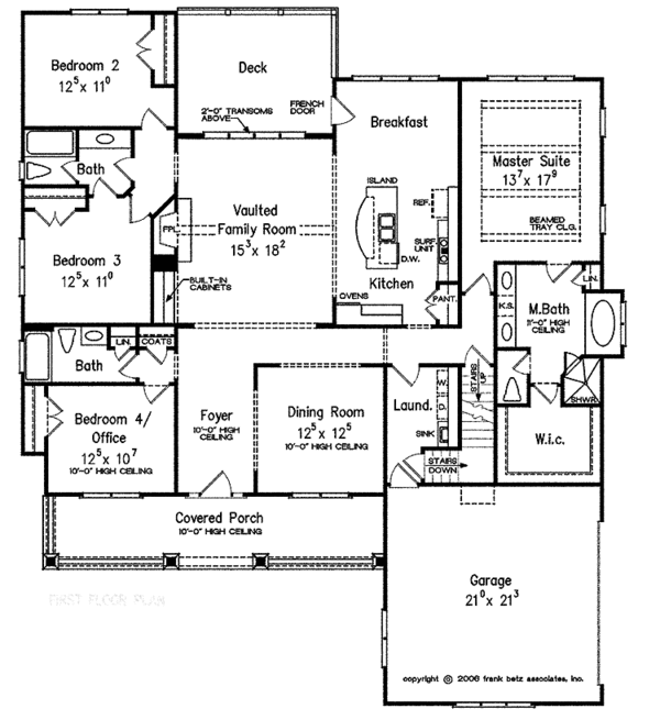 Architectural House Design - Bungalow Floor Plan - Main Floor Plan #927-418