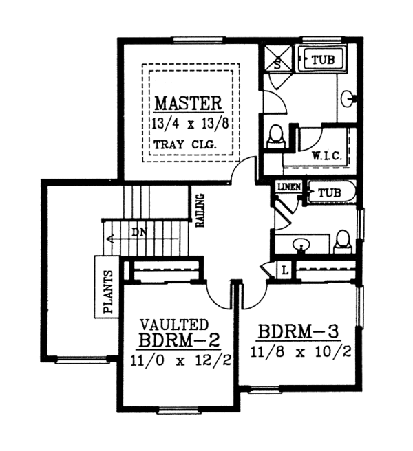 Home Plan - Traditional Floor Plan - Upper Floor Plan #1037-24