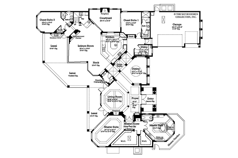 Dream House Plan - Floor Plan - Main Floor for Mediterranean House Plan #930-187 - 4 bed, 4.5 bath