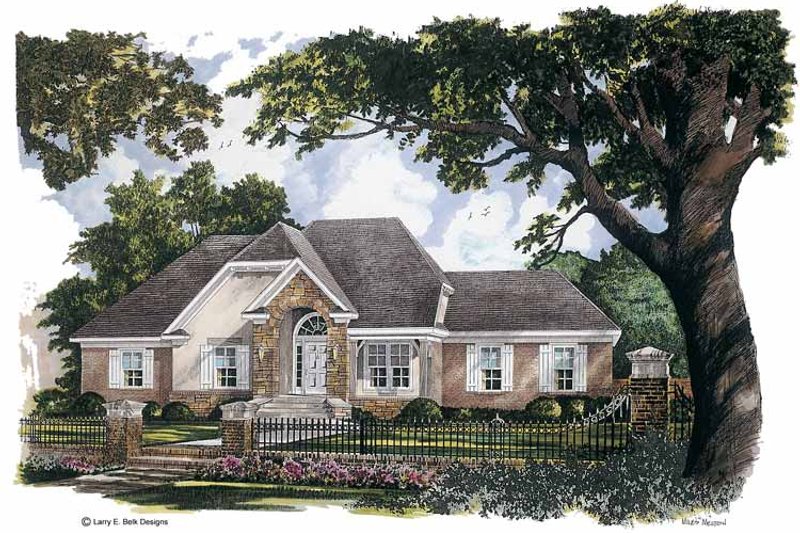 Architectural House Design - Country Exterior - Front Elevation Plan #952-257