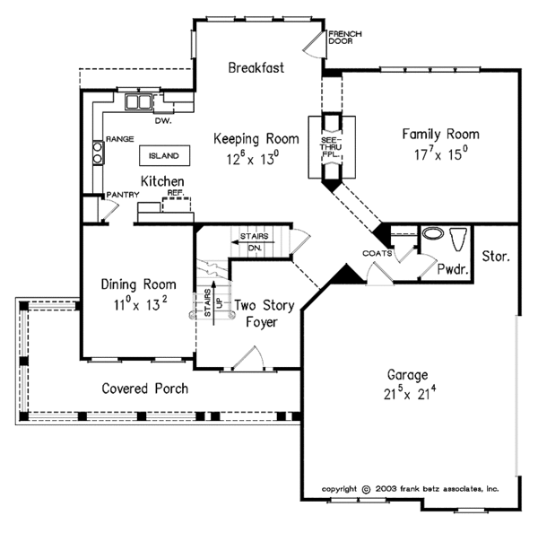 House Design - Country Floor Plan - Main Floor Plan #927-898