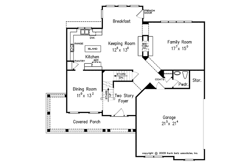 Home Plan - Floor Plan - Main Floor for Country House Plan #927-898 - 4 bed, 2.5 bath