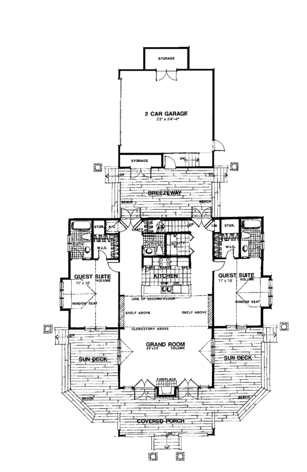 House Design - Country Floor Plan - Main Floor Plan #1007-7