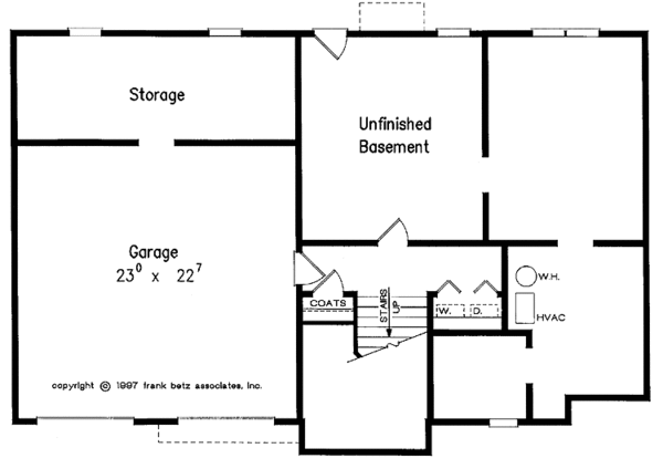 House Blueprint - Colonial Floor Plan - Lower Floor Plan #927-460