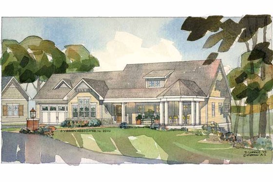 Exterior - Front Elevation 3 for Craftsman House Plan #928-84 - 3 bed, 2.5 bath