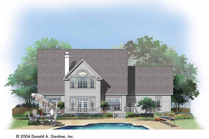 Home Plan - Exterior - Rear Elevation for Country House Plan #929-731 - 4 bed, 4 bath