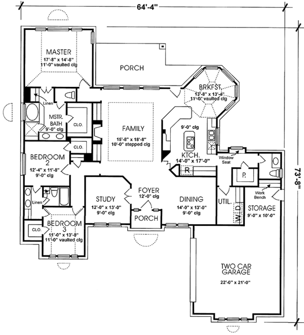 Home Plan - Country Floor Plan - Main Floor Plan #974-59