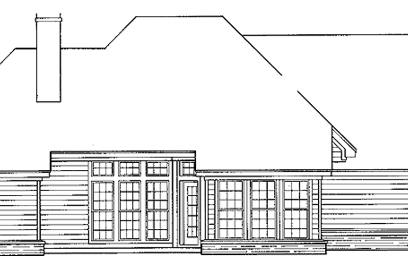 Home Plan - Exterior - Rear Elevation for Traditional House Plan #952-118 - 3 bed, 2 bath