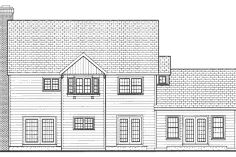 Home Plan - Exterior - Rear Elevation for Traditional House Plan #3-213 - 4 bed, 2.5 bath