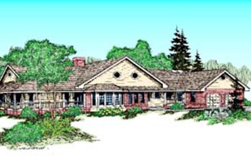 Architectural House Design - Traditional Exterior - Front Elevation Plan #60-565