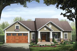 Ranch Exterior - Front Elevation Plan #21-428