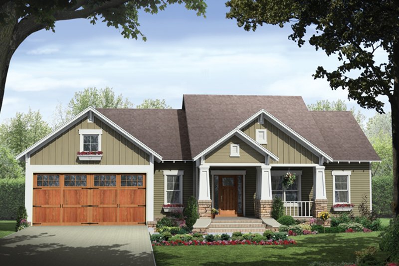 Architectural House Design - Ranch Exterior - Front Elevation Plan #21-428