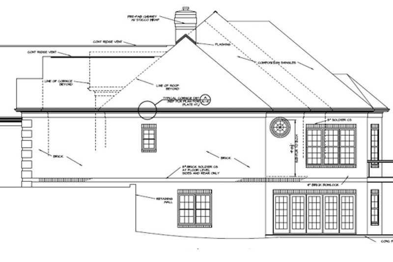 Dream House Plan - Exterior - Other Elevation for Traditional House Plan #453-568 - 5 bed, 4.5 bath