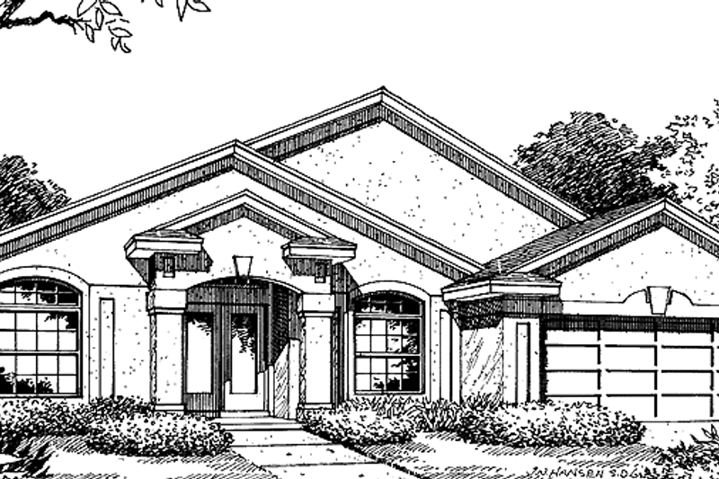 House Design - Mediterranean Exterior - Front Elevation Plan #417-590
