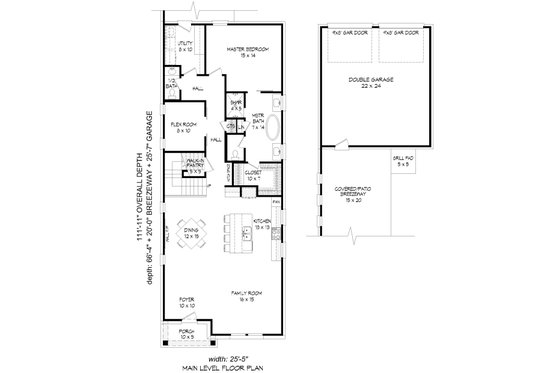 Floor Plan - Main Floor for Traditional House Plan #932-269 - 3 bed, 2.5 bath