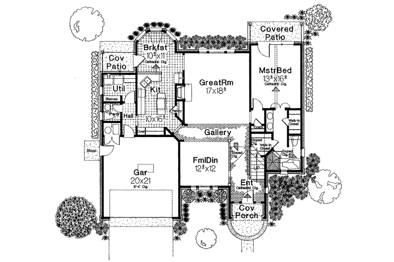Dream House Plan - Floor Plan - Main Floor for Traditional House Plan #310-1048 - 4 bed, 2.5 bath