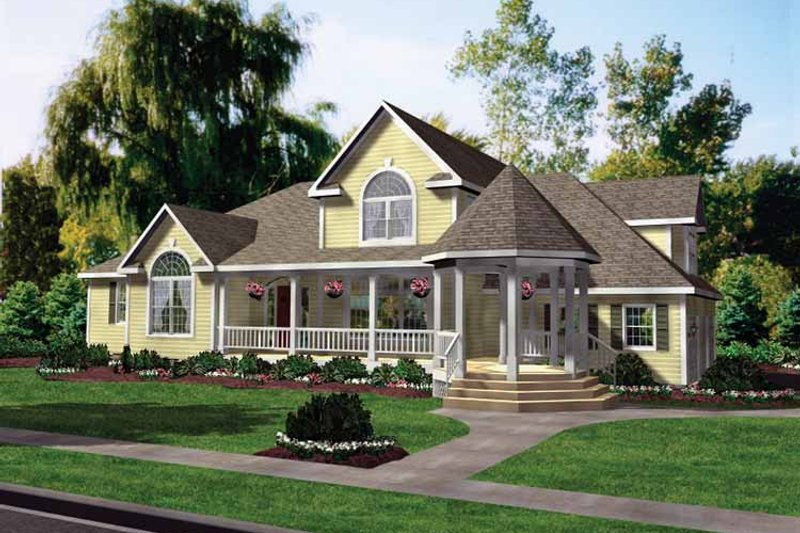 Home Plan - Exterior - Front Elevation 3 for Victorian House Plan #314-199 - 3 bed, 3 bath