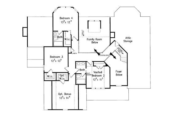 Floor Plan - Upper Floor for Country House Plan #927-642 - 4 bed, 3.5 bath