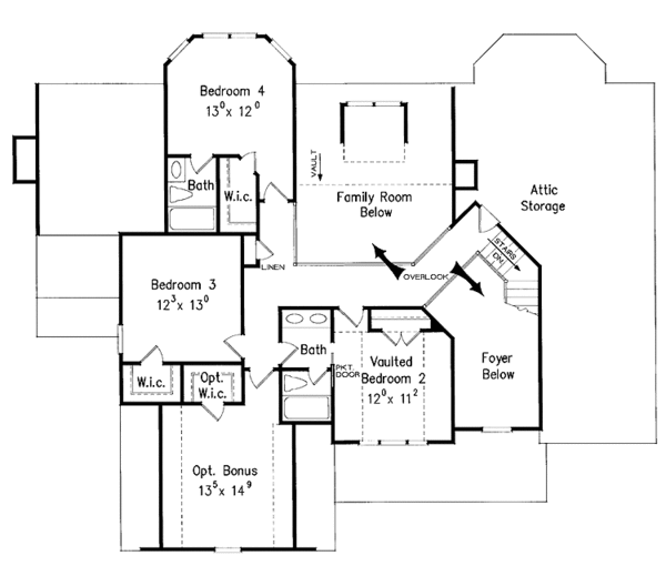 House Design - Country Floor Plan - Upper Floor Plan #927-642