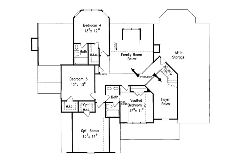 Home Plan - Floor Plan - Upper Floor for Country House Plan #927-642 - 4 bed, 3.5 bath