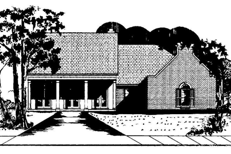 Architectural House Design - European Exterior - Front Elevation Plan #15-311