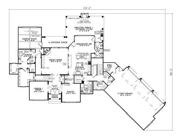 Dream House Plan - European Floor Plan - Main Floor Plan #17-2380