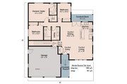 Ranch Style House Plan - 3 Beds 2 Baths 1298 Sq/Ft Plan #124-918 Floor 