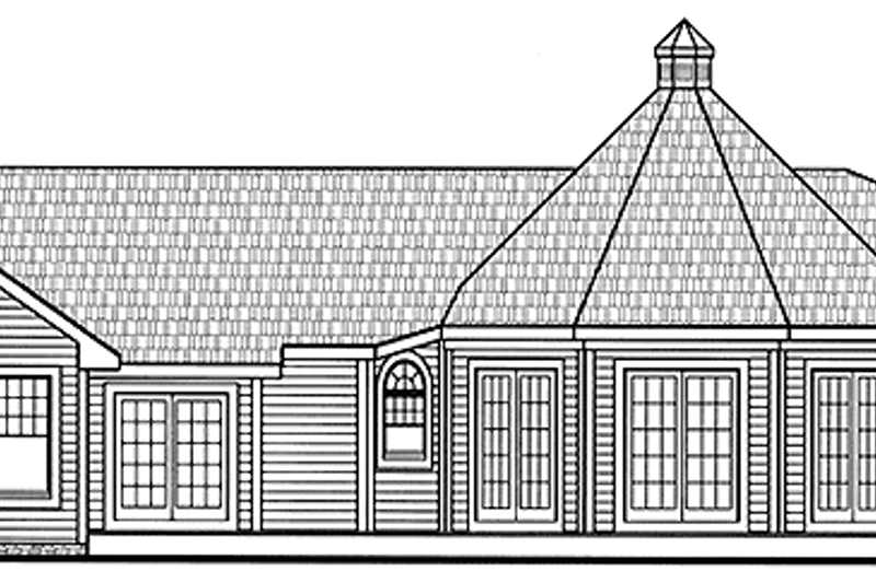 Home Plan - Exterior - Rear Elevation for Ranch House Plan #314-222 - 3 bed, 2.5 bath