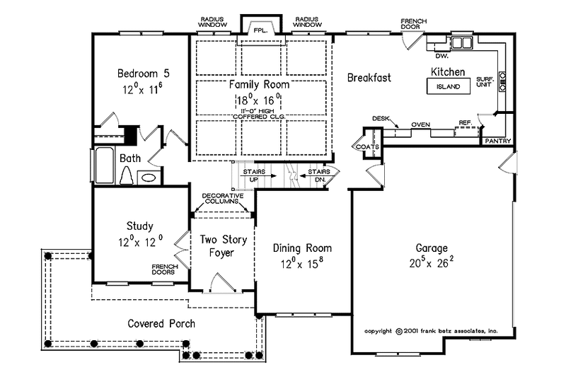 Dream House Plan - Floor Plan - Main Floor for Country House Plan #927-643 - 5 bed, 4 bath