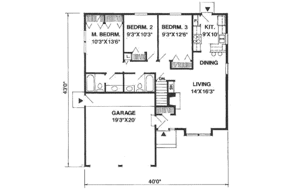 Traditional Floor Plan - Main Floor Plan #116-147