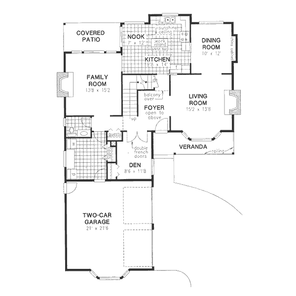 Architectural House Design - Traditional Floor Plan - Main Floor Plan #18-9046