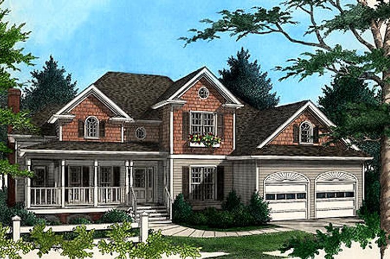 Dream House Plan - Country Exterior - Front Elevation Plan #56-192