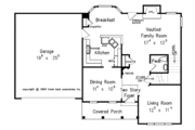 Colonial Style House Plan - 3 Beds 2.5 Baths 1675 Sq/Ft Plan #927-45 Floor 