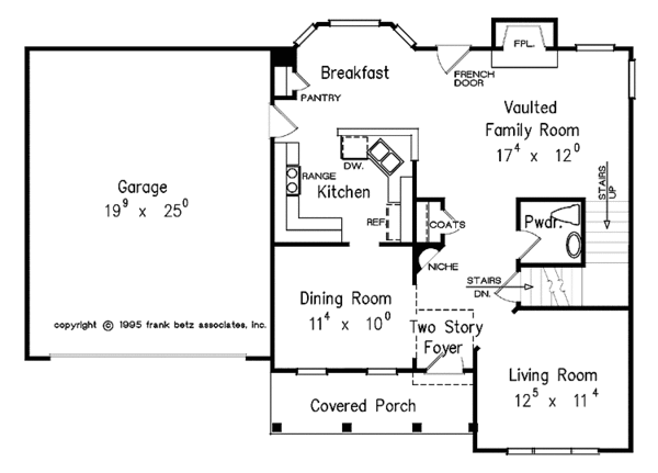 Home Plan - Colonial Floor Plan - Main Floor Plan #927-45