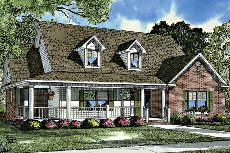 Dream House Plan - Exterior - Front Elevation 3 for Country House Plan #17-3199 - 3 bed, 2.5 bath