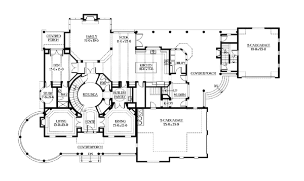 House Blueprint - Country Floor Plan - Main Floor Plan #132-521