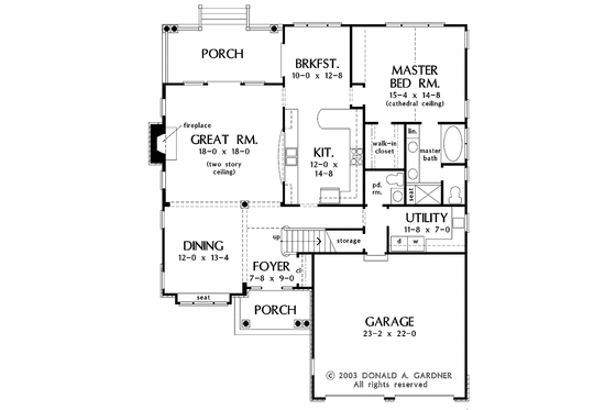Floor Plan - Main Floor for Traditional House Plan #929-695 - 4 bed, 2.5 bath