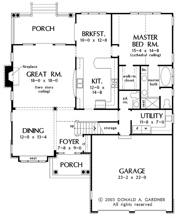 Traditional Floor Plan - Main Floor Plan #929-695
