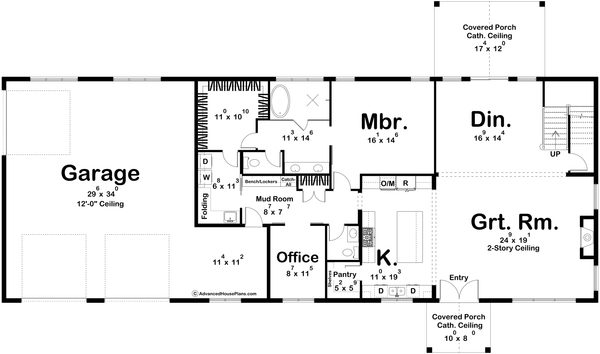 Barndominium Floor Plan - Main Floor Plan #455-523