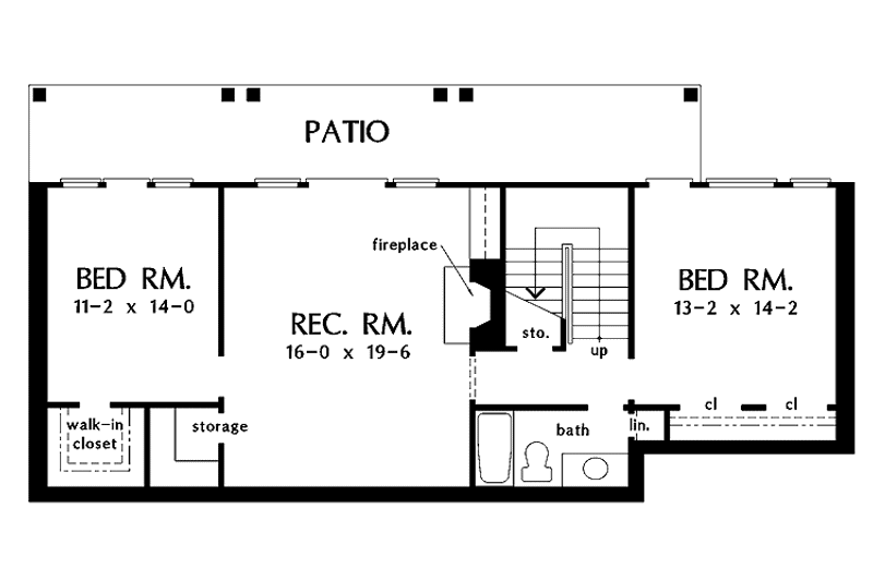 Home Plan - Floor Plan - Lower Floor for Traditional House Plan #929-503 - 4 bed, 3 bath