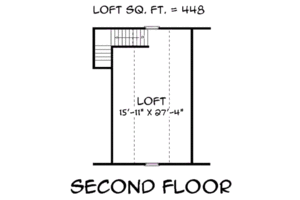 Floor Plan - Upper Floor for Colonial House Plan #75-194, 0 bath