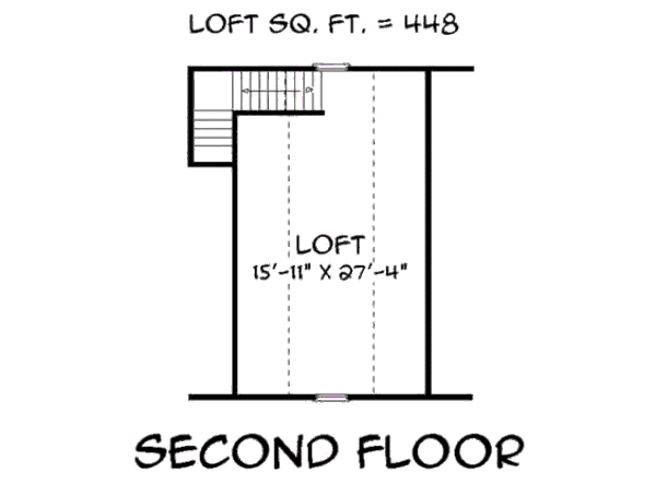 Colonial Floor Plan - Upper Floor Plan #75-194