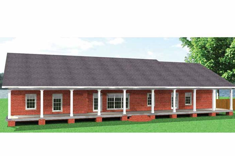 Architectural House Design - Exterior - Rear Elevation for Country House Plan #44-211 - 4 bed, 2.5 bath