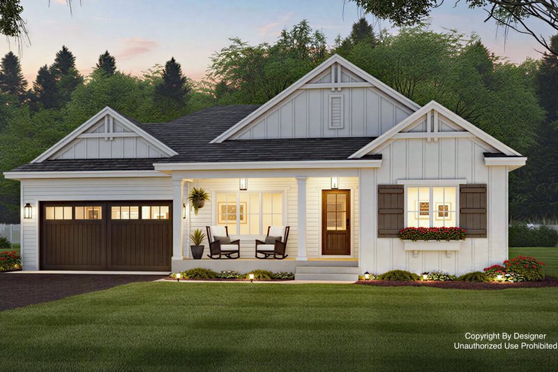 House Plan Design - Exterior - Front Elevation 3 for Farmhouse House Plan #51-1489 - 3 bed, 3 bath