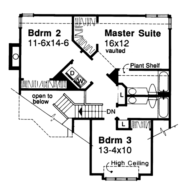 House Plan Design - Contemporary Floor Plan - Upper Floor Plan #320-683